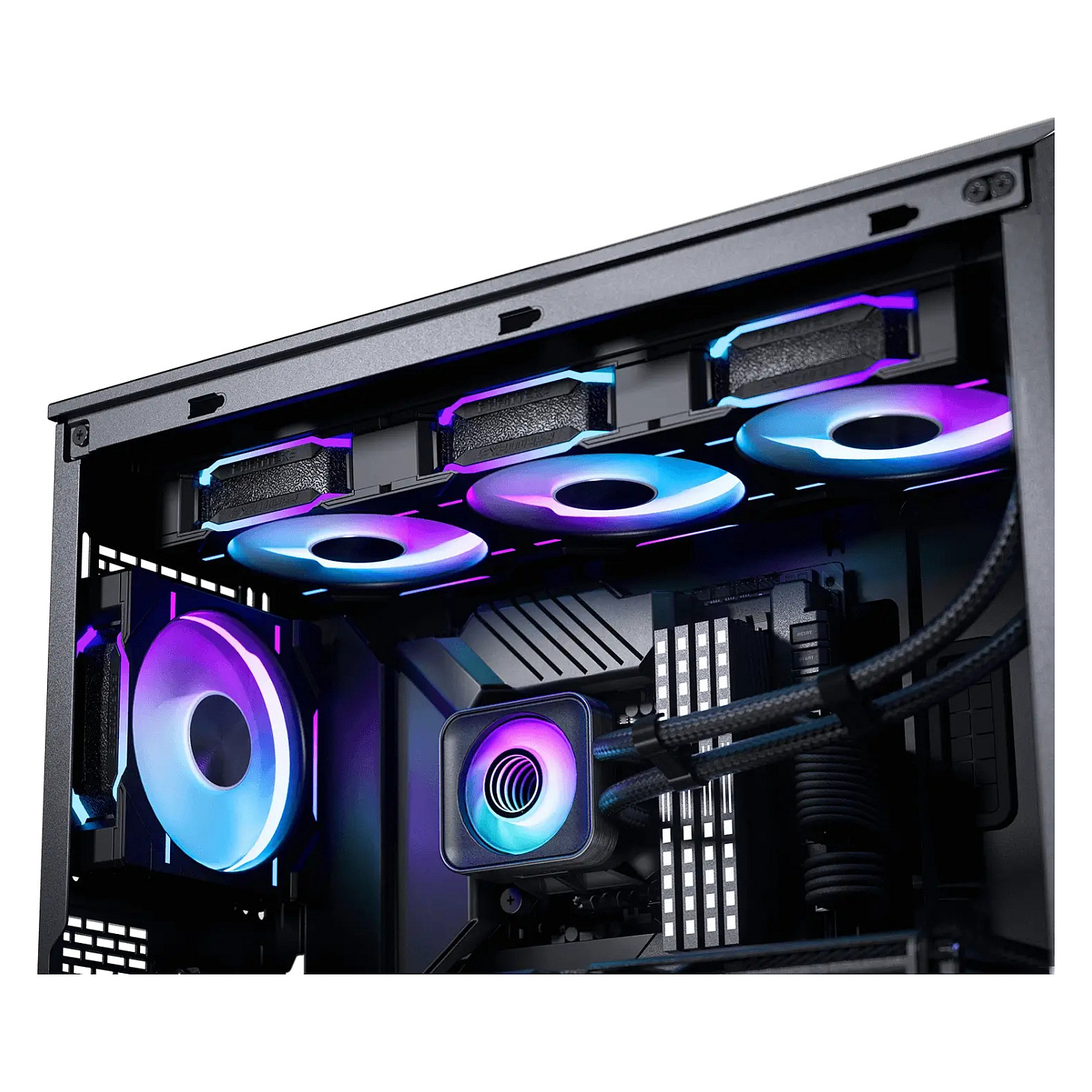 Ftohës Phanteks Glacier One 360D30 X2 DRGB / AIO / 360mm / 3x120mm D-RGB - Zezë - 4