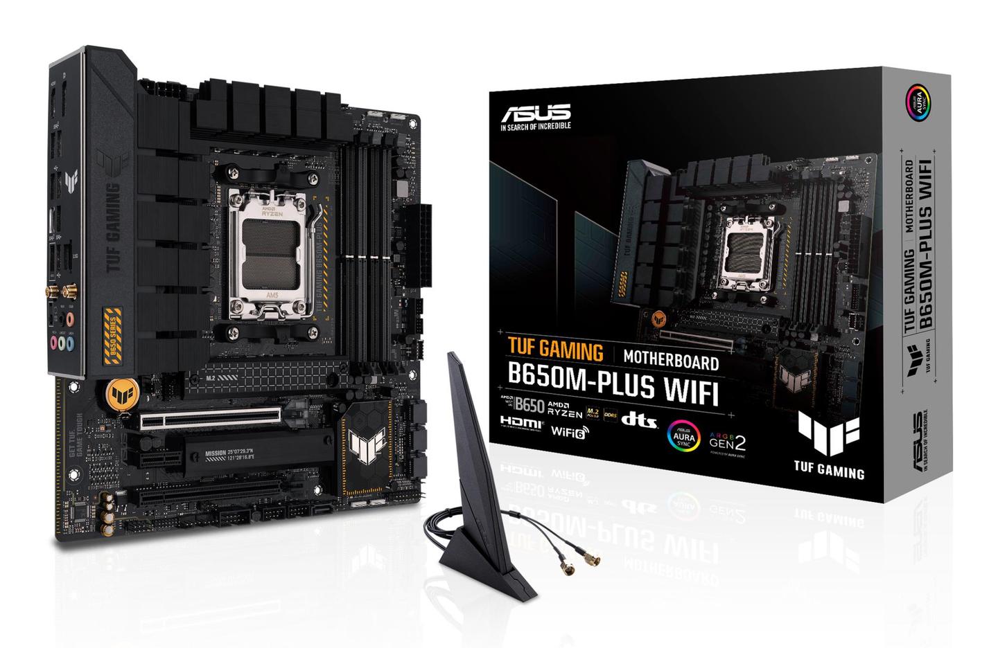 Pllakë Amë ASUS TUF GAMING B650M-PLUS WIFI / AMD B650 / AM5 / Micro-ATX / DDR5 / PCIe 5.0 / Wi-Fi 6 / 2.5GbE - 2