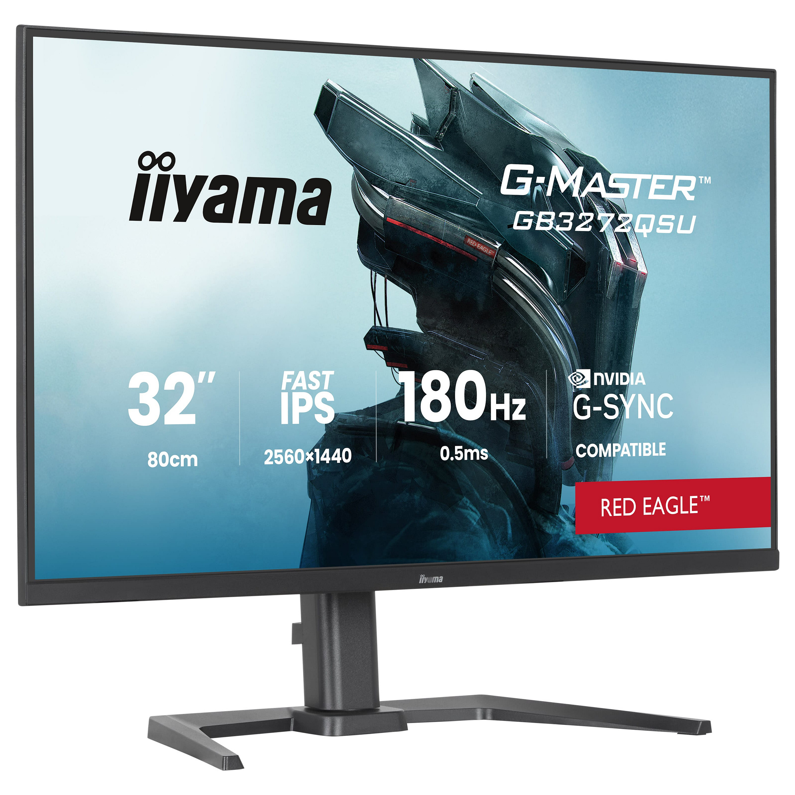 Monitor Gaming  iiyama G-MASTER GB3272QSU-B1 / 31.5"/ Quad HD Fast IPS / LED / 180 Hz / 0.5 ms / HDMI+USB+DP+HDCP - Zezë - 3