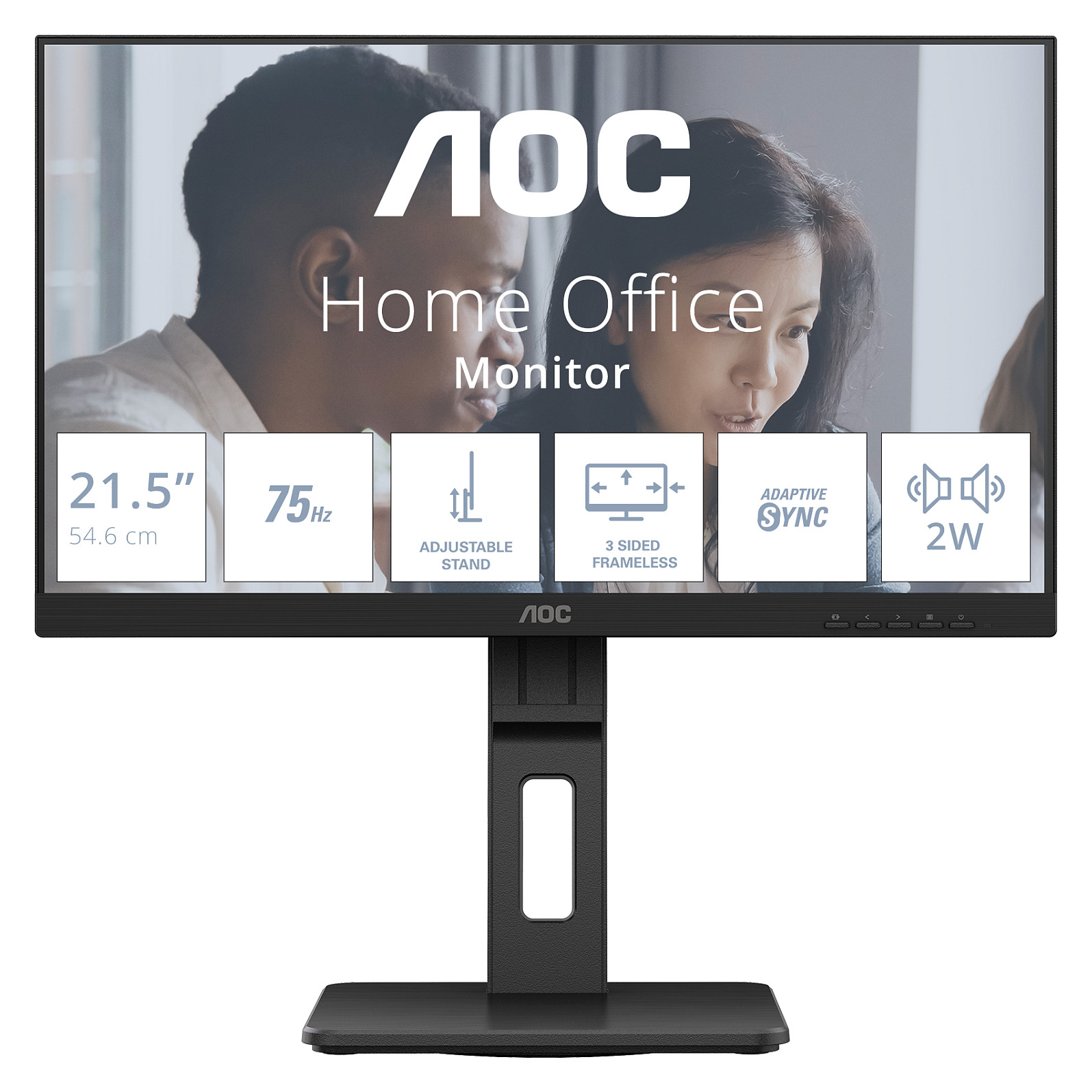 Monitor AOC E2 22E2UMF / 21.5" / Full HD VA / 75Hz / 4ms / HDMI+DisplayPort+VGA - Zezë