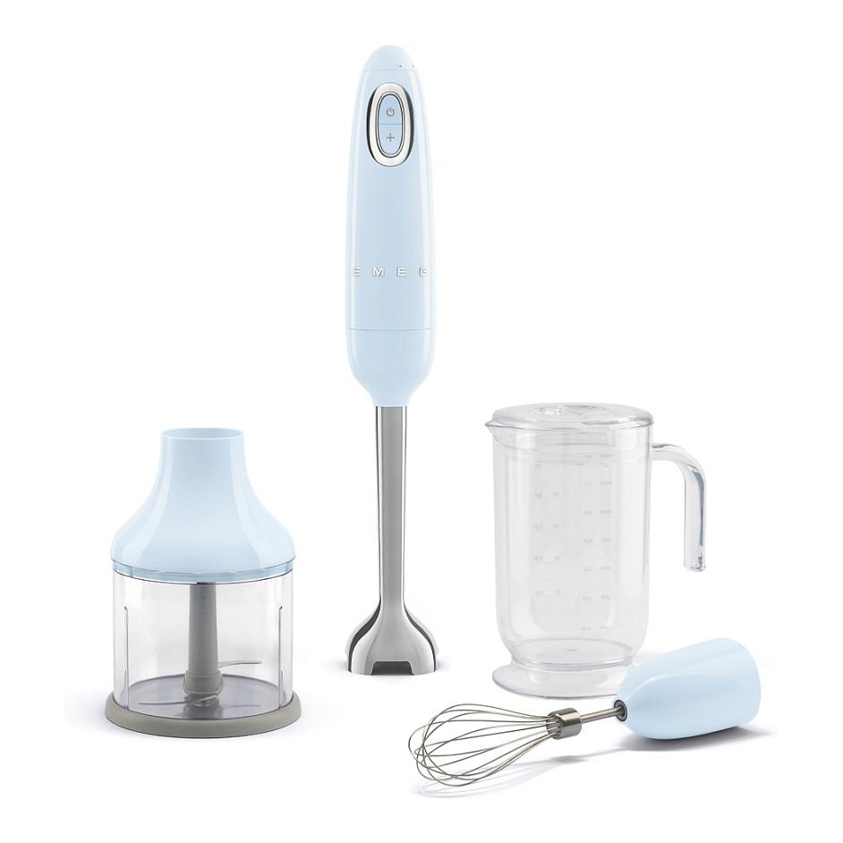Blender Dore Smeg HBF03PBEU, 700W, Shpejtësi të Rregullueshme, Turbo, Enë 1.4L, Rrahëse, Grirëse - Blu/Transparent