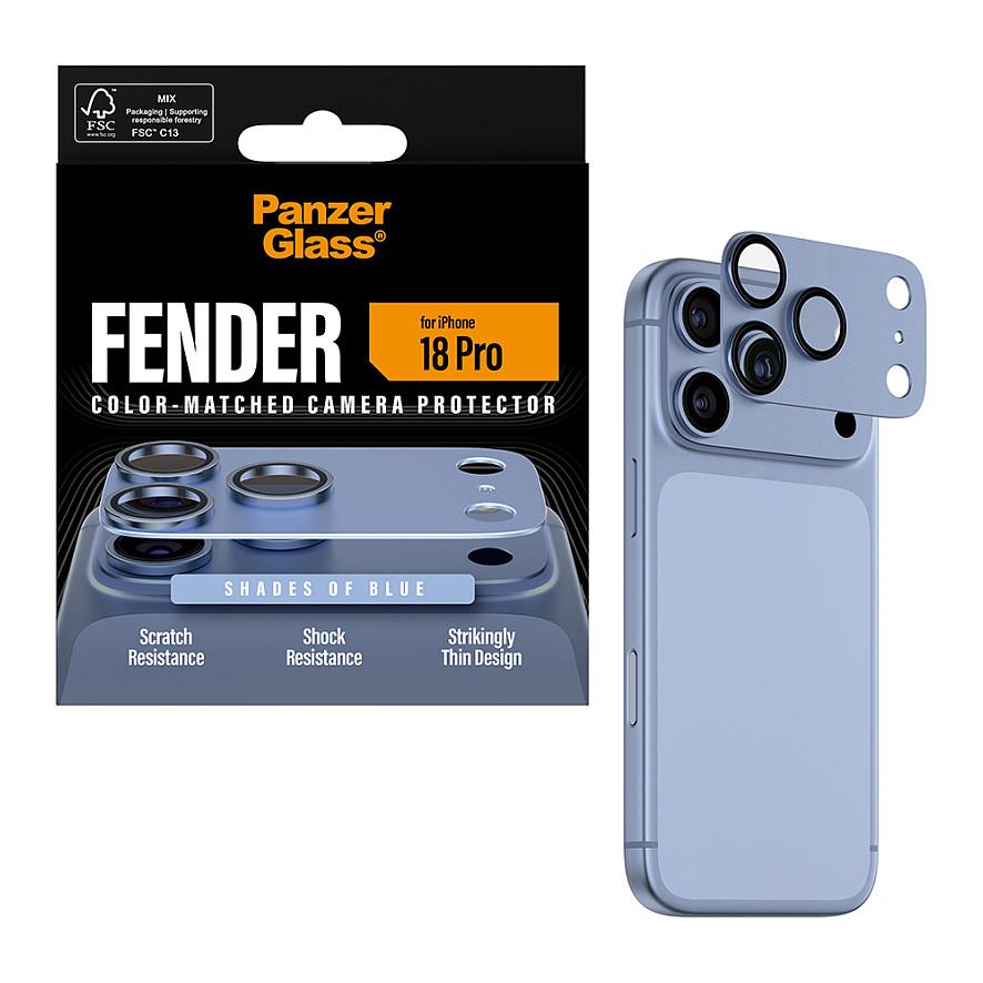 Mbrojtës për Kamera PanzerGlass Fender, për iPhone 18 Pro, Xham i Temperuar, Kornizë Alumini - Blu - 5
