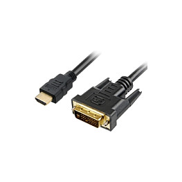Kabllo HDMI Sharkoon → DVI‑D (24+1) 1 m - Zezë - 1