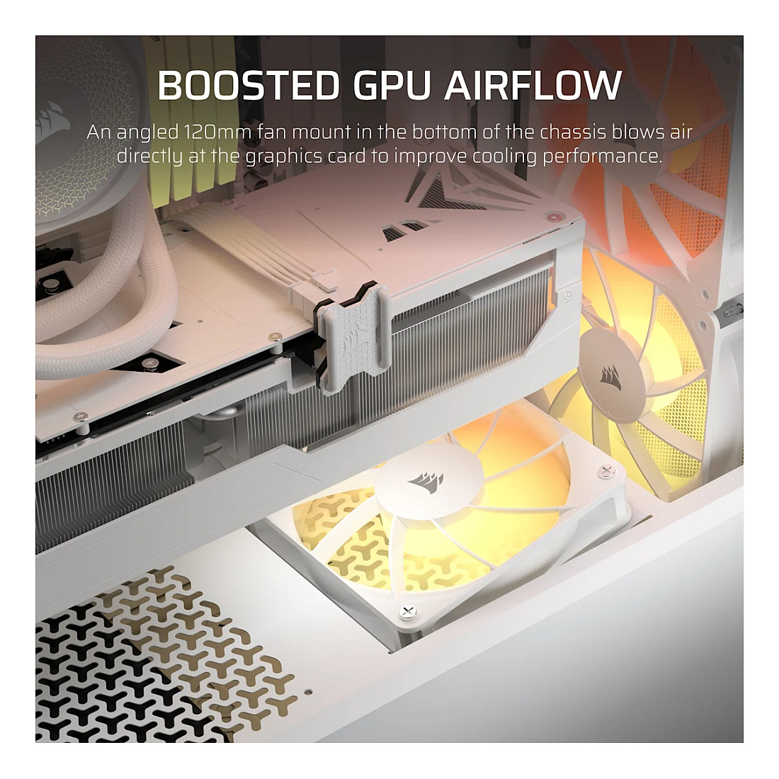 Kasë PC Corsair 3200D RS ARGB / Mid Tower / ATX / 3x 120mm ARGB Fan / Tempered Glass / Mesh / 360mm Radiator - Bardhë - 4