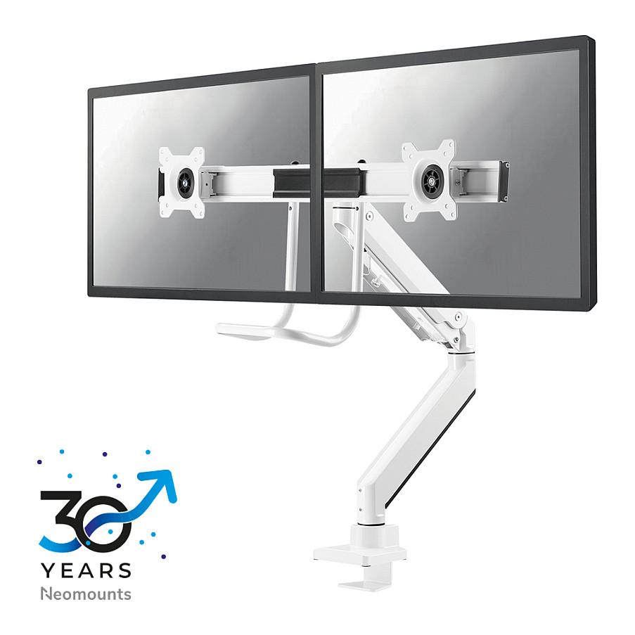 Mbajtëse për Monitor Neomounts NM-D775DXWHITE , 2 Monitorë , 10–32" , deri 8kg për monitor , sustë gazi , VESA 75x75 & 100x100 - Bardhë