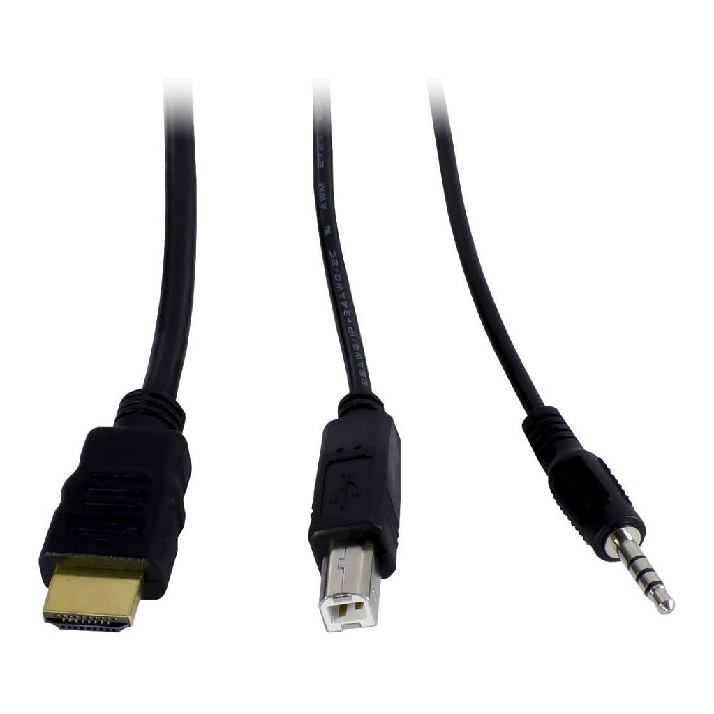 KVM Switch Inter-Tech AS-22HA, 2 porta, Dual HDMI, USB, Audio 3.5mm, 4K 30Hz - Zezë - 3