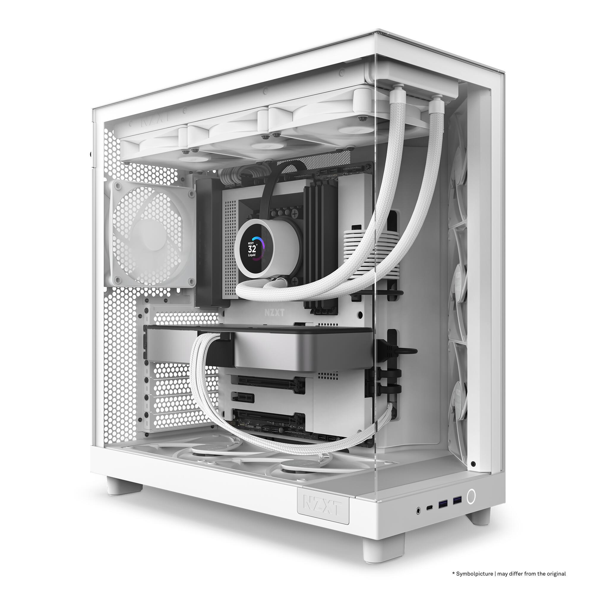 Kasë PC NZXT H6 Flow / Mid Tower / ATX / 3x 120mm Fan / Tempered Glass – Bardhë - 5