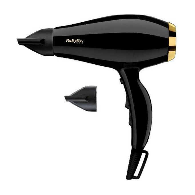 Tharëse për flokë BaByliss Super Pro 2300 6714E / 2300W / AC / Ionic / Ceramic / 120 km/h / 3 Temperatura / 2 Shpejtësi – Zezë/Gold