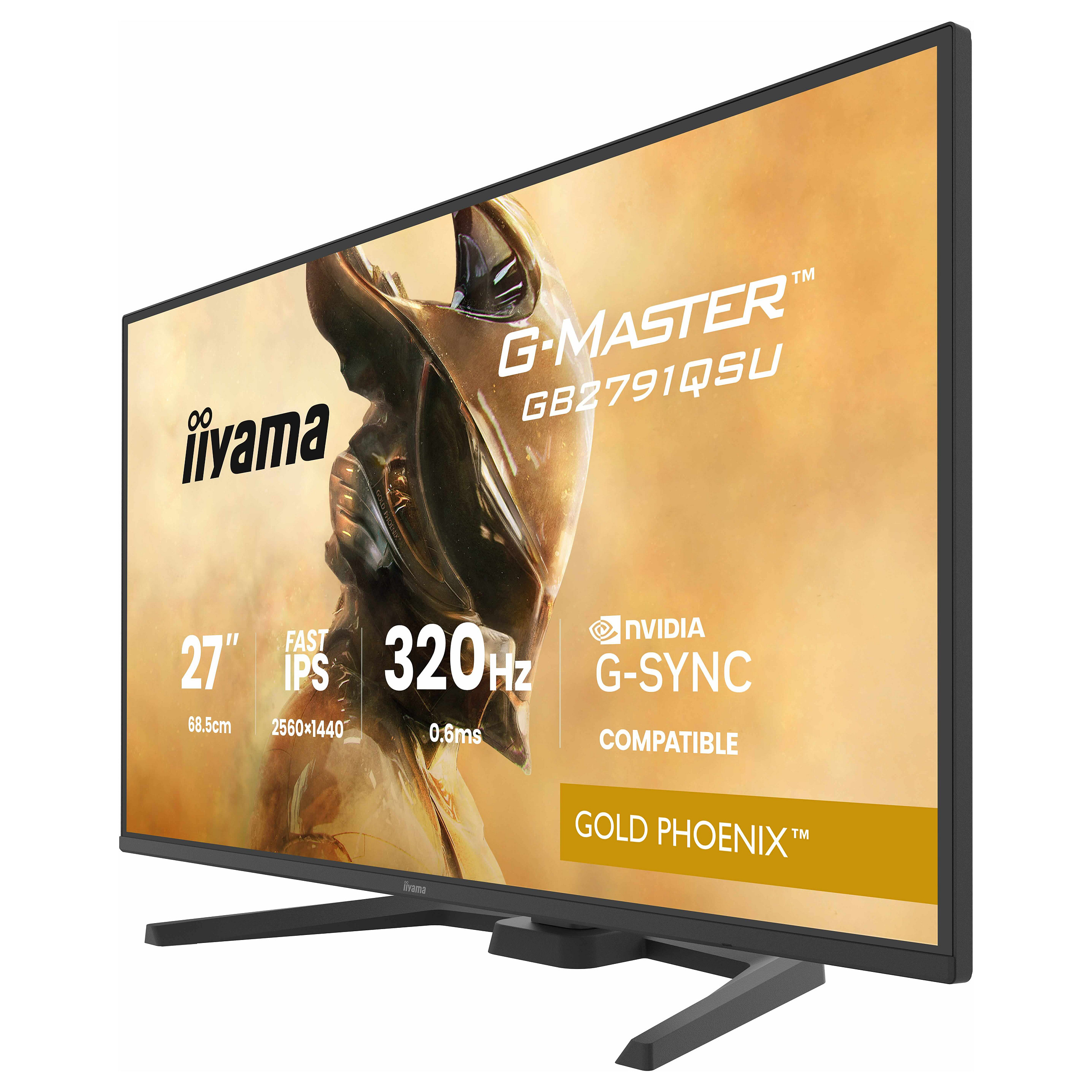Monitor Gaming iiyama G-MASTER Gold Phoenix™ GB2791QSU-B1 / 27' / Wide Quad HD Fast IPS / 320 Hz / 0.6 ms / USB+HDMI+DP - Zezë - 8