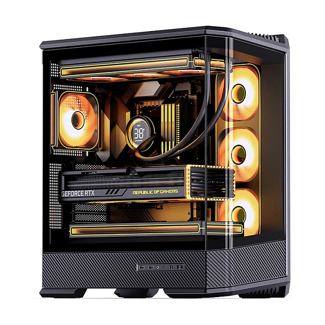 Kasë PC Jonsbo D400 / Midi Tower / ATX / Tempered Glass - Zezë - 2