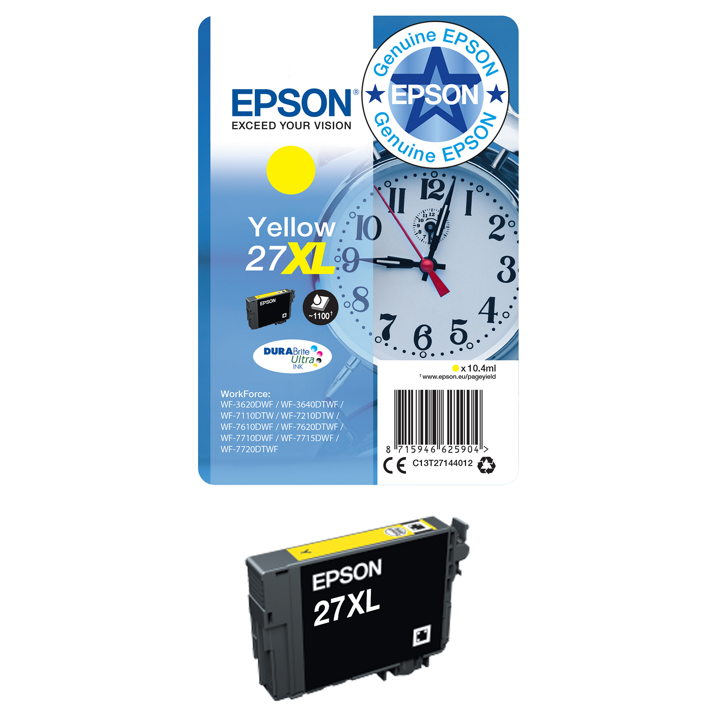 INK / Epson / C13T27154012 / XL / 1.100 faqe / Blu-Rozë-Verdhë - 17