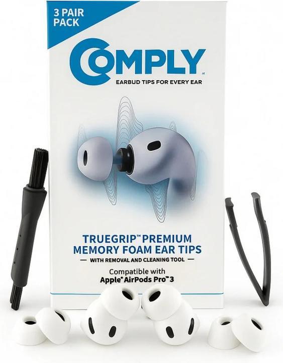 Aksesorë për Kufje Comply për Apple AirPods Pro 3, Madhësi të Përziera, 3 Palë - Bardhë - 1
