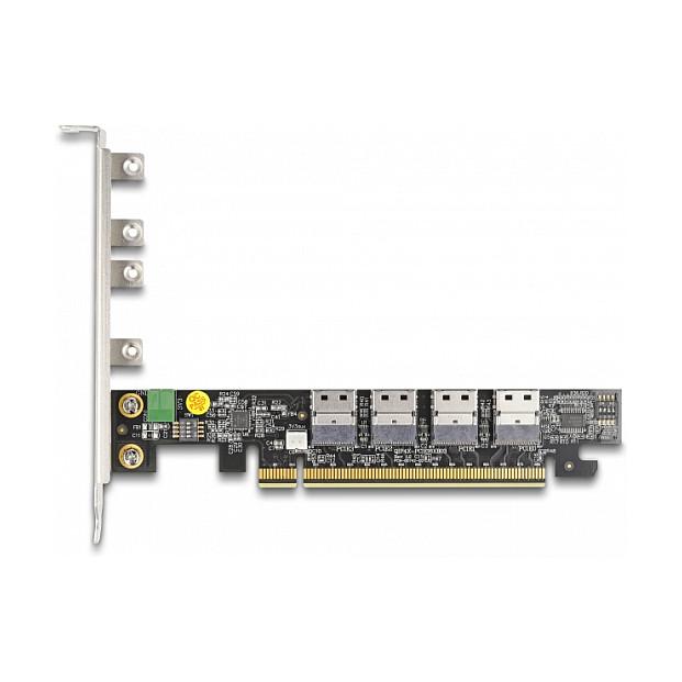 Kartë Zgjerimi PCI Express Delock 90111 / PCIe x16 / 4x SFF-8654 4i / NVMe / Bifurcation - 3