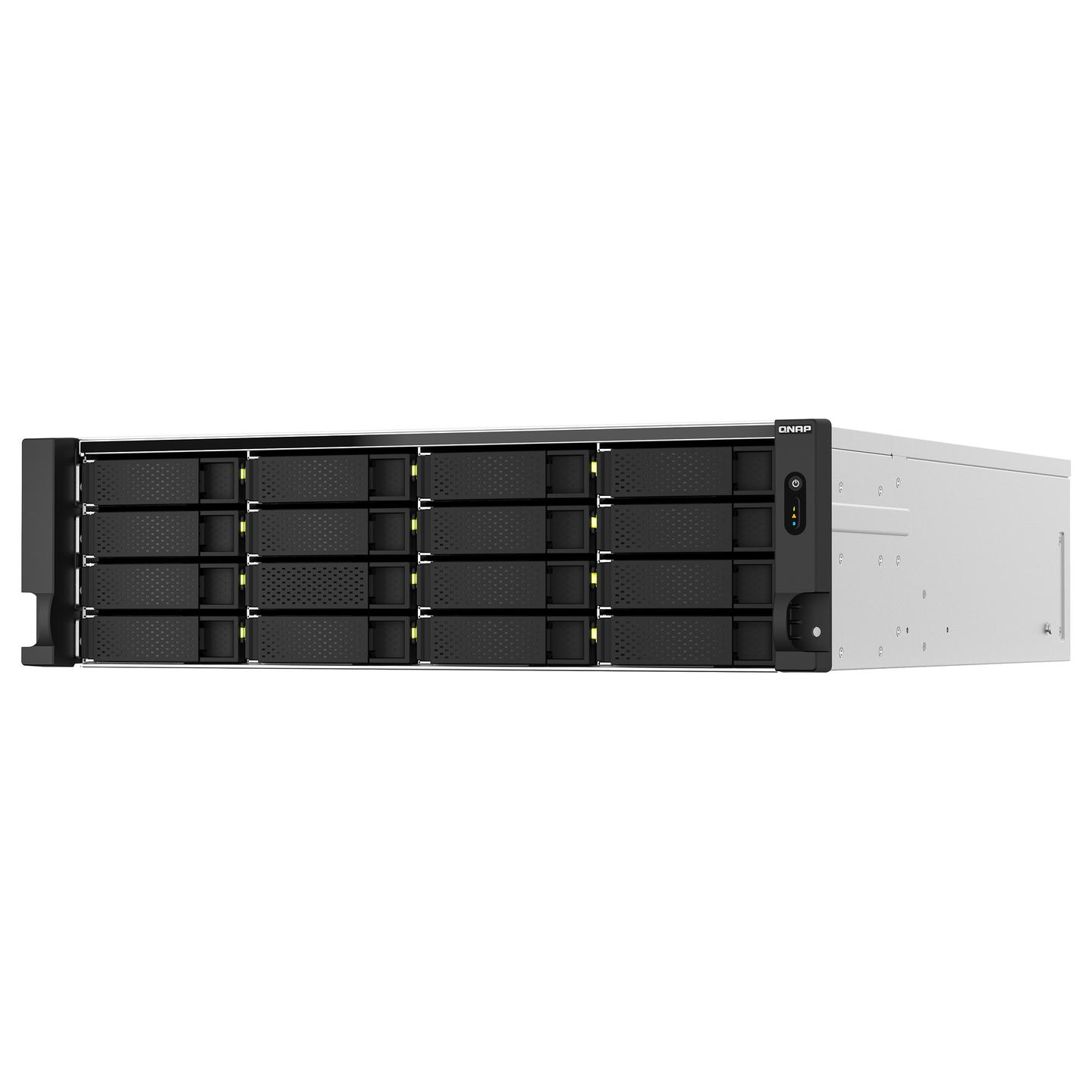 QNAP TS-h2287XU-RP-E2336-32G, Server NAS Rack 3U, 22-Bay (16× 3.5″ HDD + 6× 2.5″ SSD), Intel Xeon E-2336 6-Core, 32GB ECC DDR4, 2× 10GbE + 2× 2.5GbE, 2× 550W Redundant PSU - 4