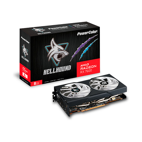 Kartelë Grafike AMD Radeon RX 7600 / 8GB GDDR6 / PowerColor Hellhound OC - 6