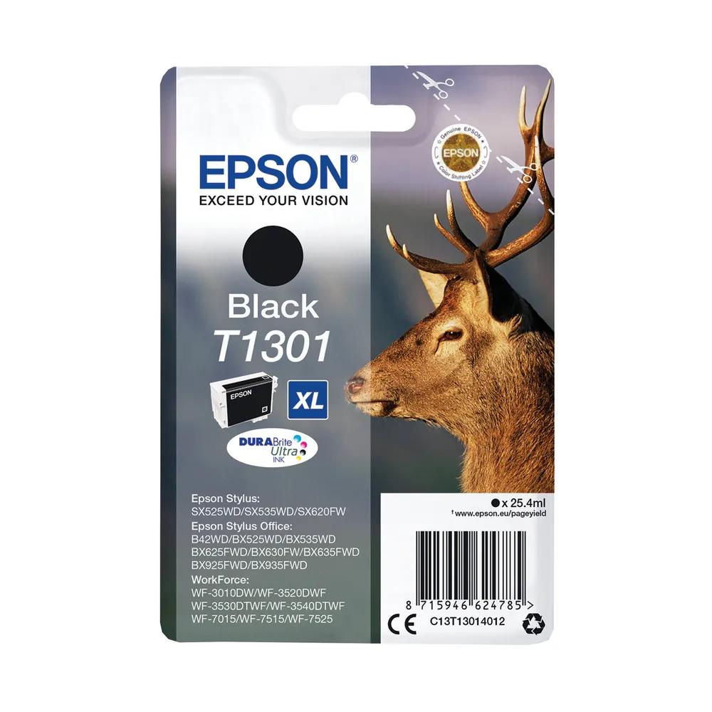 INK Epson T1301 / C13T13014012 / 25.4ml / 1.000 faqe – Zezë - 1