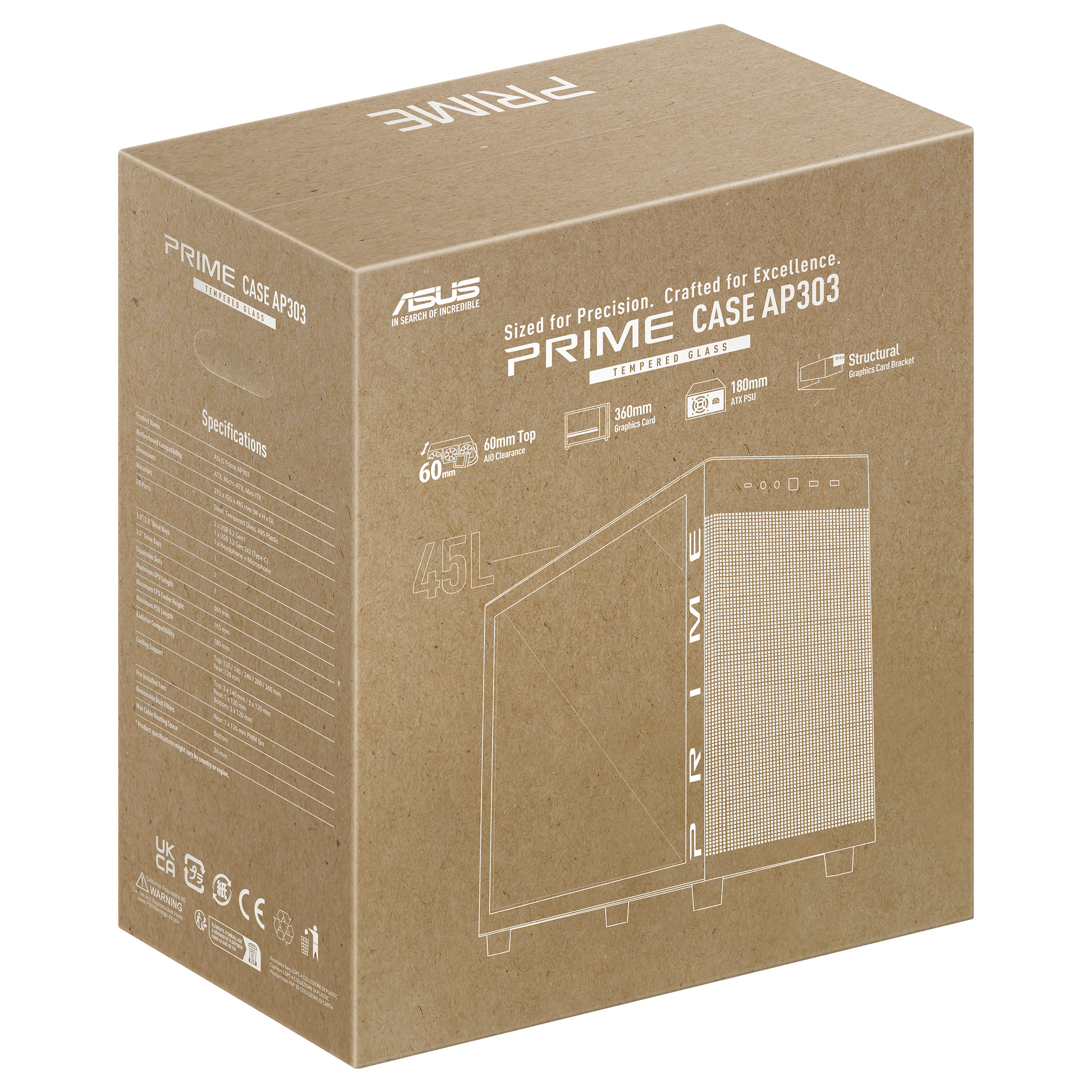 Kasë Asus Prime AP303 TG -Zezë - 15