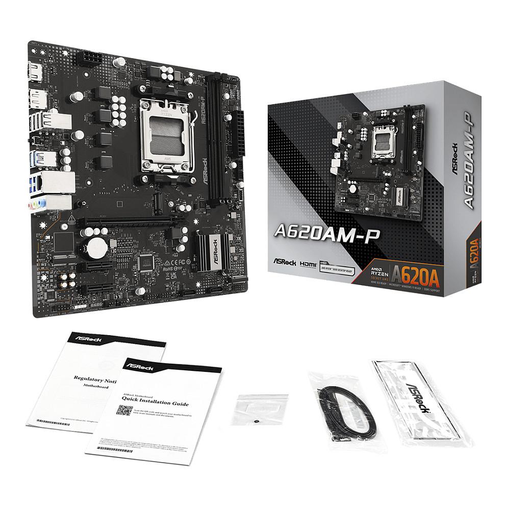 Pllakë Amë ASRock A620AM-P / AMD AM5 / DDR5 / Micro-ATX - 6