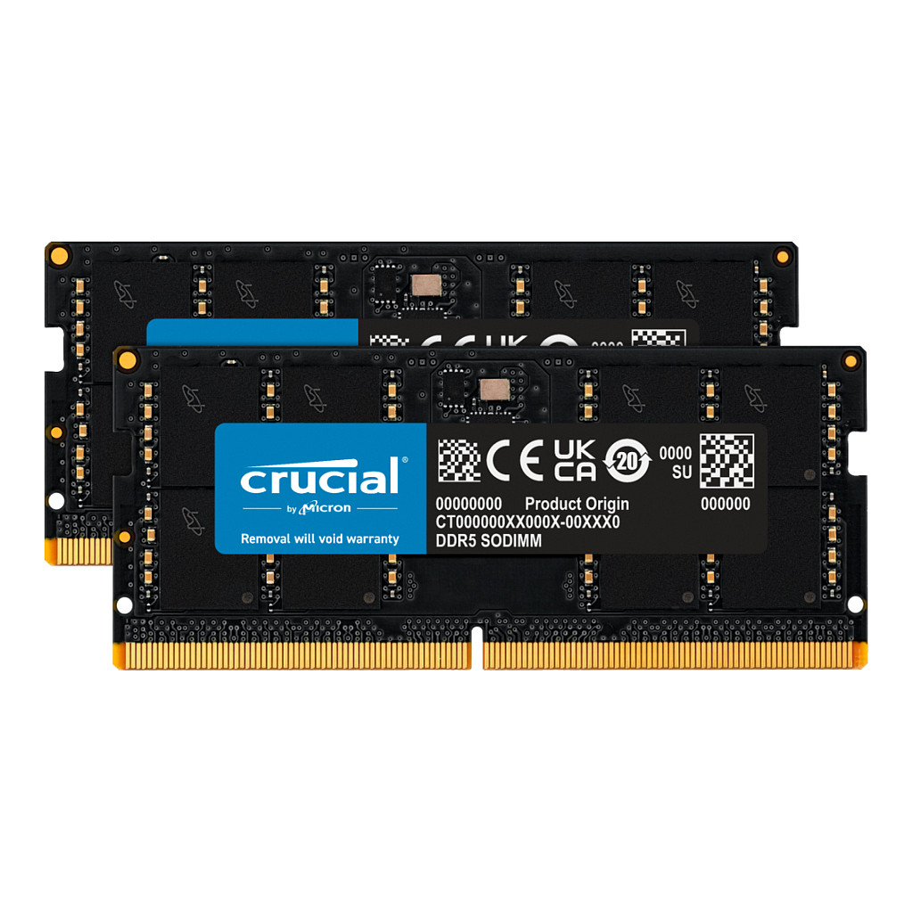 RAM DDR5 Crucial Kit / 64GB (2×32GB) / 5600 MHz / CL46 / SO-DIMM - 1
