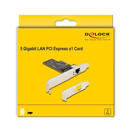 Karta të Rrjetit Delock 81260 / PCIe 3.0 x1 / 1x Gigabit LAN RJ45 / 5Gbps / Realtek RTL8126 / Low Profile - 4