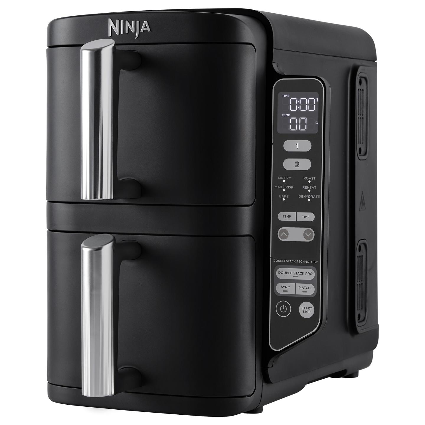 Fryer Vertikal Ninja Double Stack SL300EU, 7,6 L, 2470 W, 2 Kosha nga 3,8 L, 6 Funksione - Zezë - 3