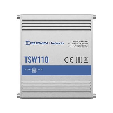 Switch Industrial Teltonika TSW110, 5x Gigabit Ethernet RJ45, 10/100/1000Mbps, Unmanaged, Kuti Alumini, IP30 - Hiri - 2