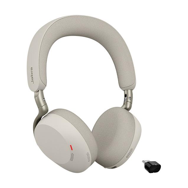 Kufje pa kabllo Jabra Evolve3 75 MS + Link 390c / Stereo / Bluetooth 5.3 / ANC / 180 g - Krem