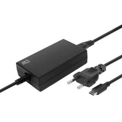 Karikues USB-C për Laptop ACT AC2005, 65W, 1x USB-C, Power Delivery, 5 Profile PD, Kabllo 3m - Zezë