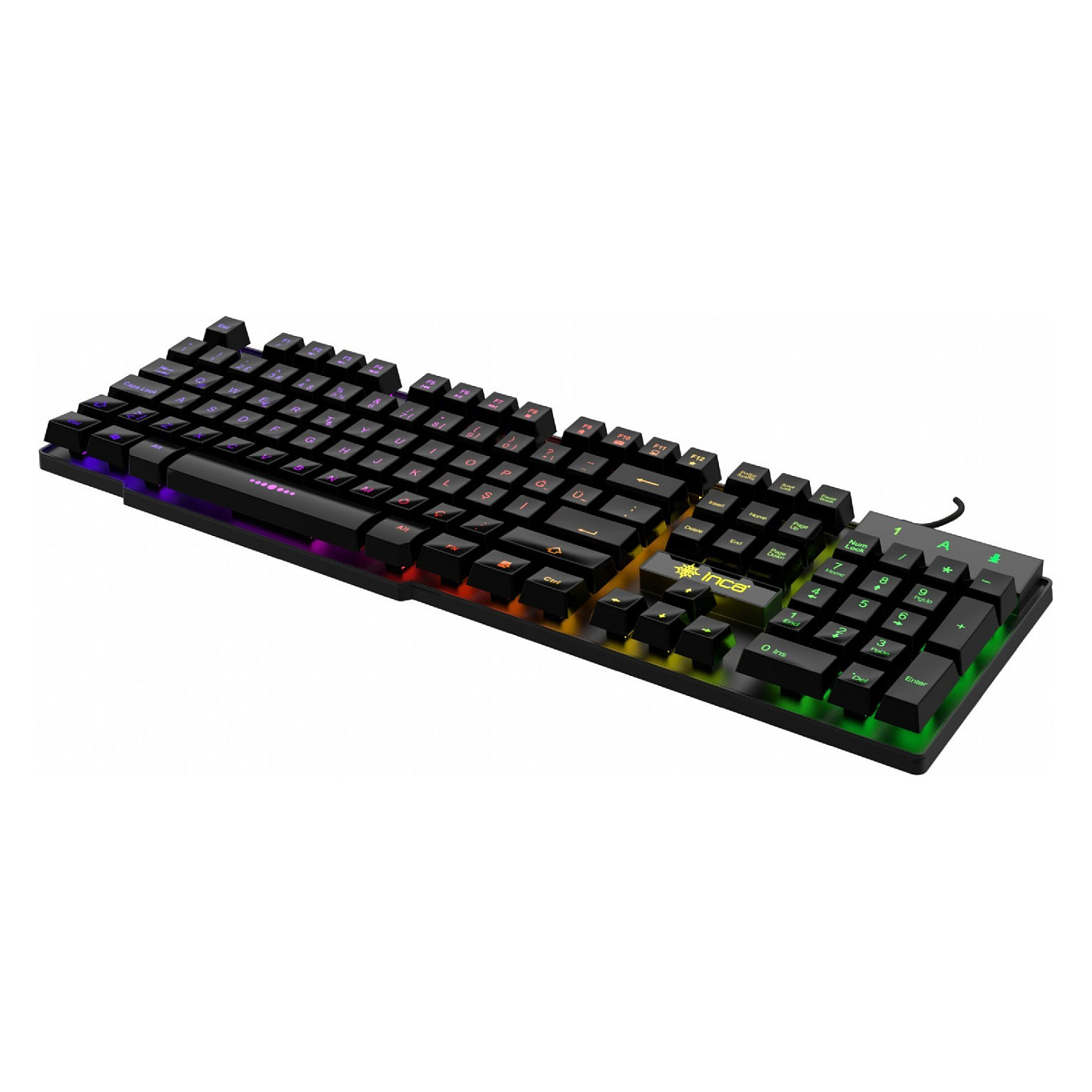 Tastierë Gaming Incase IKG-446 RGB Wired / QWERTZ - Zezë - 3
