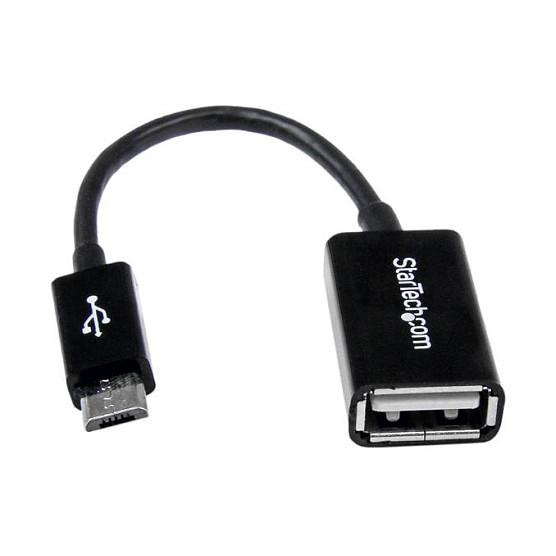 Kabllo USB OTG StarTech.com UUSBOTG, Micro USB-B Mashkull në USB-A Femër, USB 2.0, 12.7 cm – Zezë