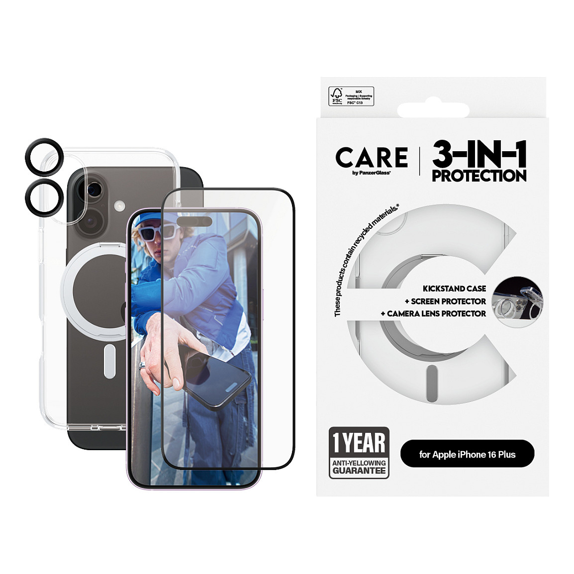 Aksesorë për telefon CARE / Feature 3-in-1 Ceramic / iPhone 16 Plus - 2