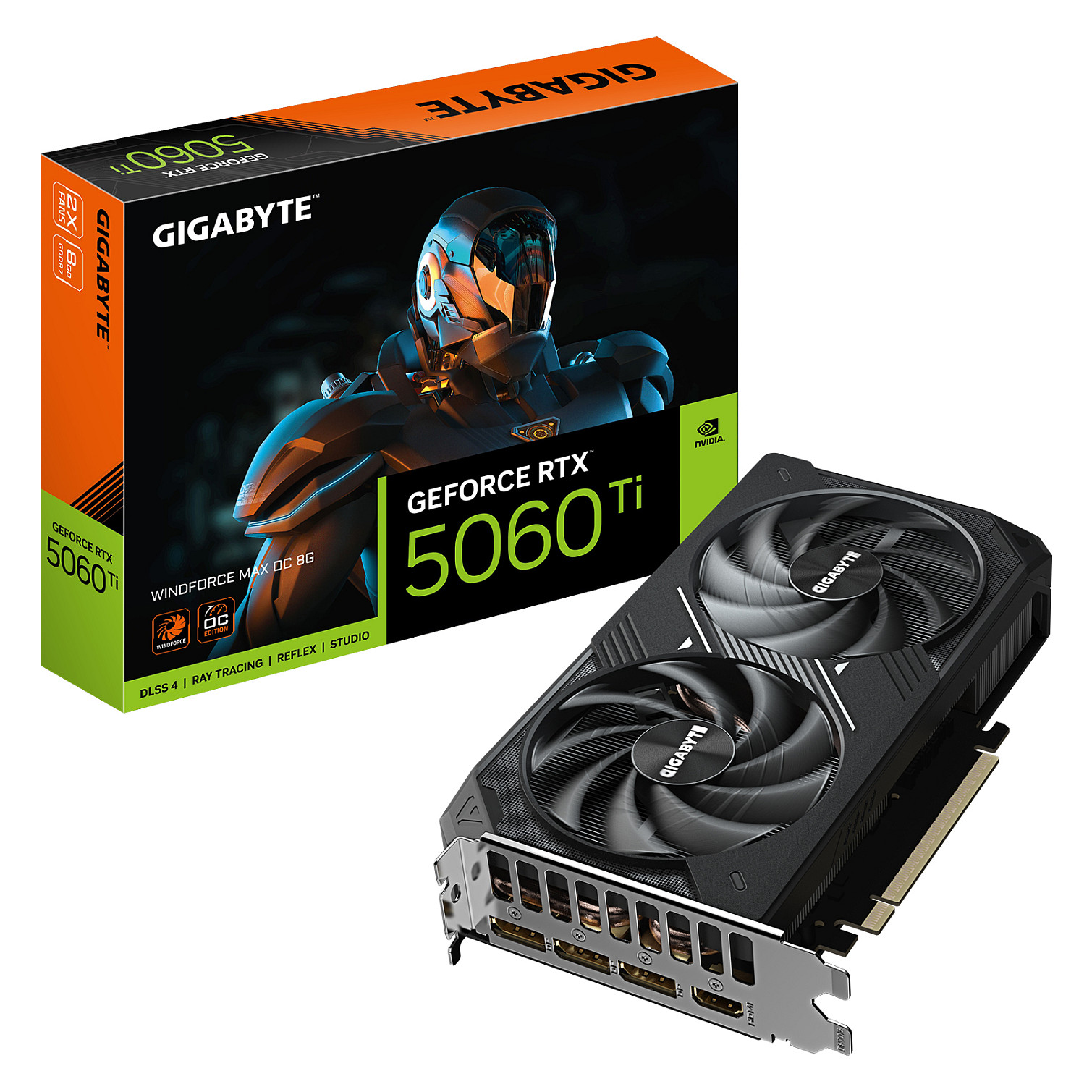 Kartelë grafike NVIDIA RTX 5060 Ti 8GB GDDR7 Gigabyte Windforce Max OC - 1