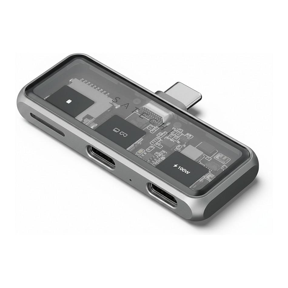 Docking Station Satechi ST-HXRSDM / USB 3.2 Gen 2 / USB-C / 2x USB-C / microSD / PD 100W / 10 Gbit/s - Gri