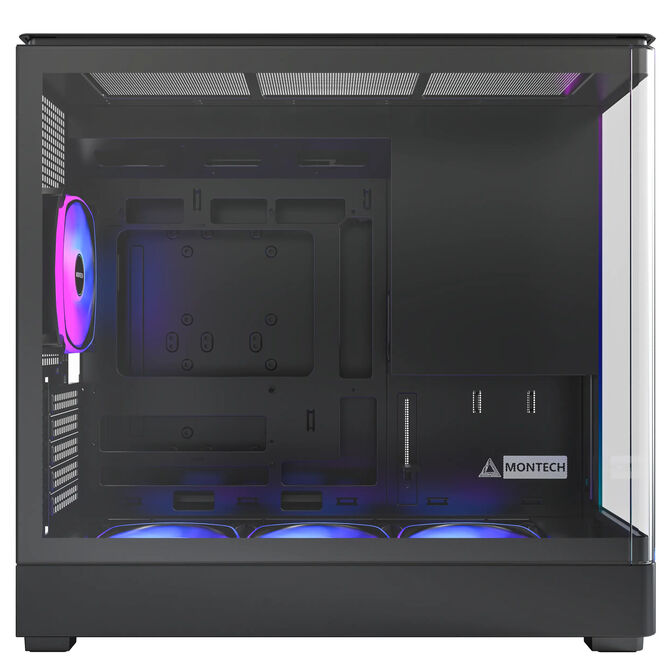 Kasë Montech KING 15 PRO / Micro-Tower / Micro-ATX / 4x 120mm ARGB Fan / Tempered Glass - Zezë - 2