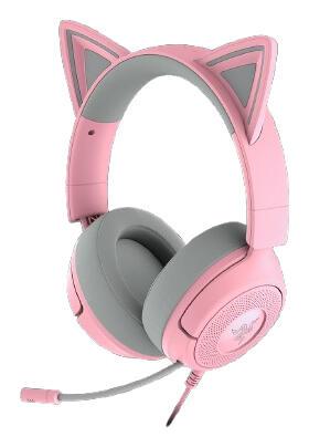 Kufje Gaming Razer Kraken Kitty V3 X / RZ04-05350100-R3M1 / Me Kabllo / 3.5mm / TriForce 40mm / HyperClear Cardioid Mic / 7.1 Surround - Rozë