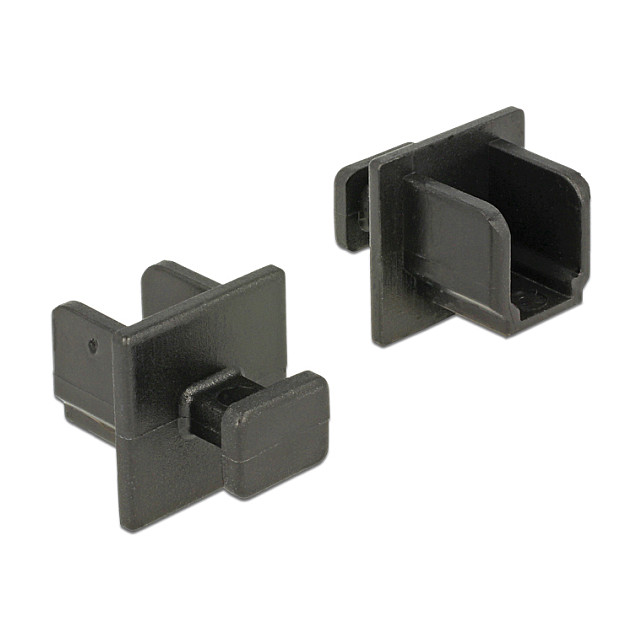 Mbrojtëse kundër pluhurit DeLOCK 64010 / USB Type-B Femër / 10 copë – Zezë