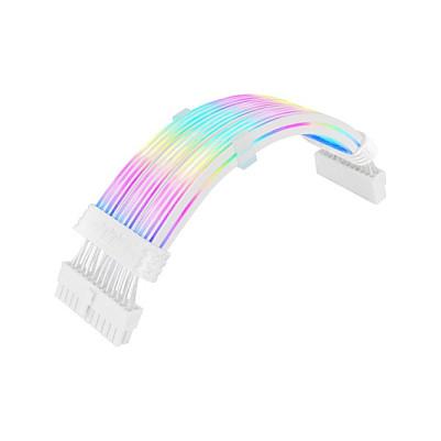 Kabllo Vazhduese Energjie Thermaltake Tt Mod 24 Pin ARGB Snow, 24-pin, 60 LED ARGB, 202mm - Bardhë - 2