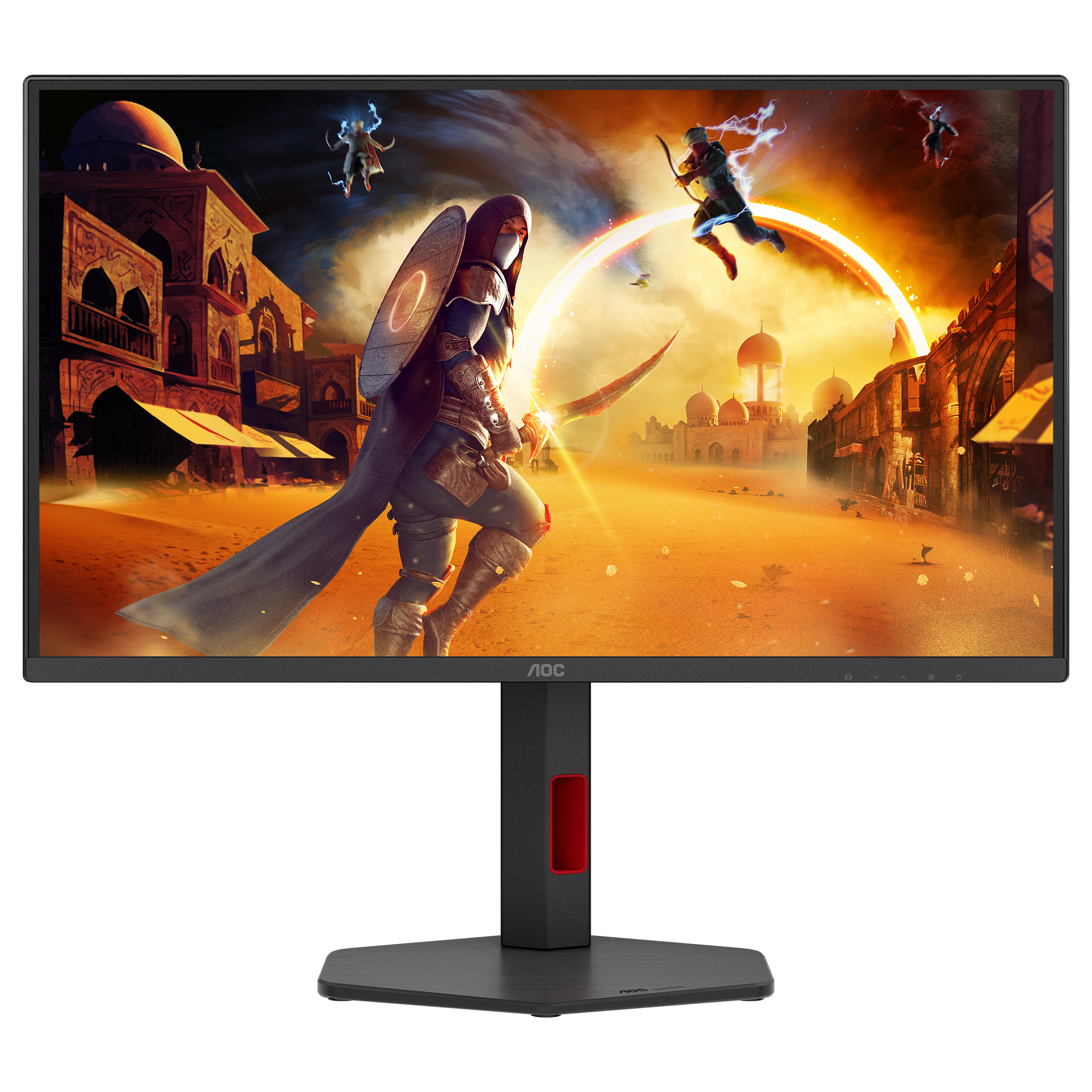 Monitor Gaming AOC Q25G4SR / 24.5"/ Quad HD Fast IPS / LED / 300Hz / 1ms / HDMI+DP - Zezë / Kuqe - 3