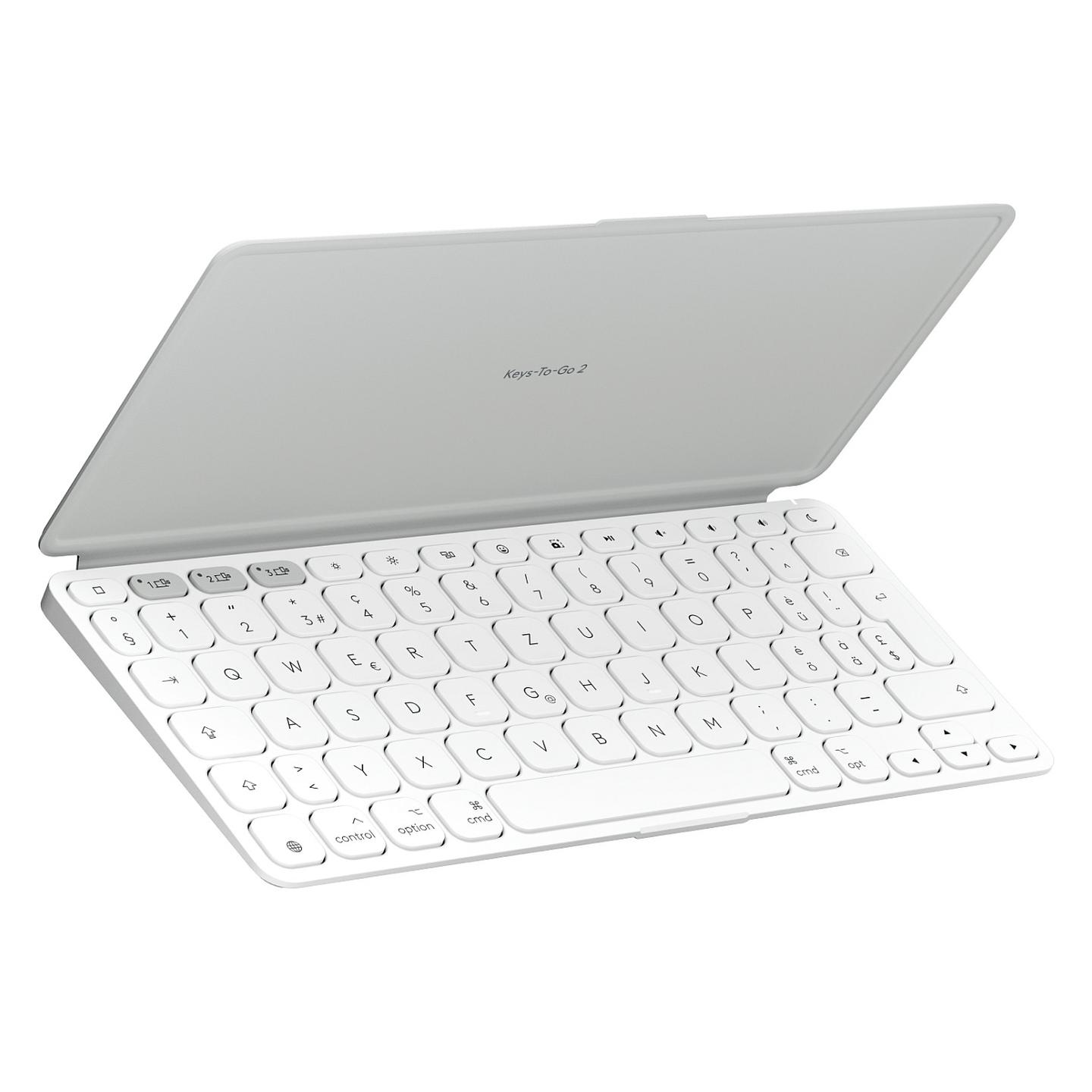 Tastierë pa kabllo Logitech Keys-To-Go 2 / Bluetooth 5.0 / Mini / QWERTZ / German - Gri e çelët - 1