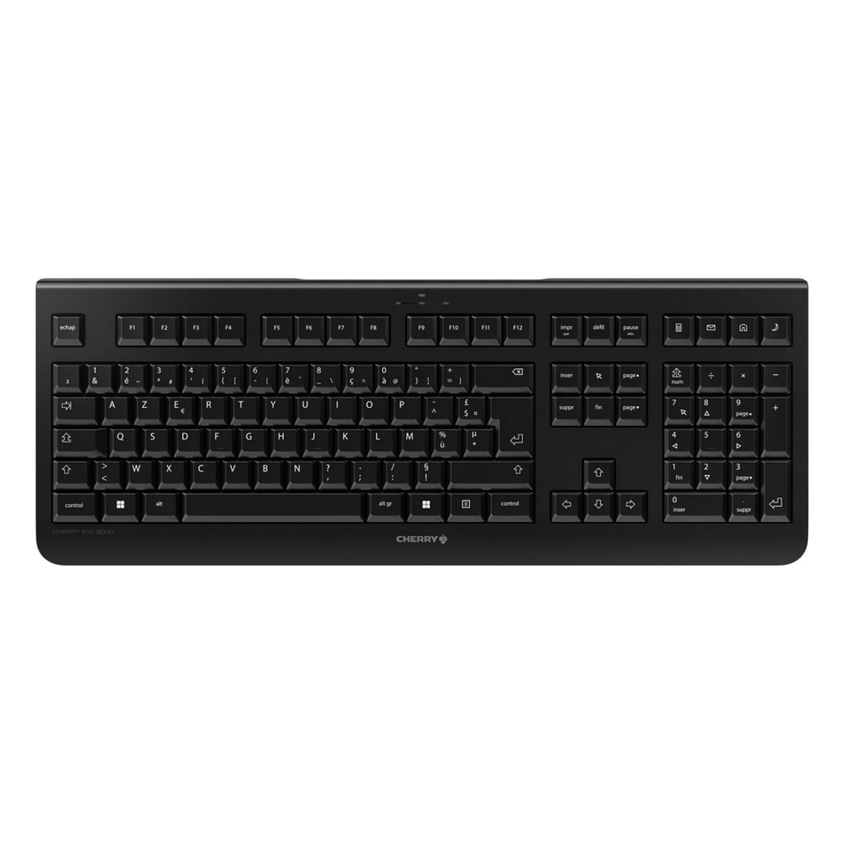 Tastierë Pa kabllo CHERRY KW 3000, USB, Full-Size, Island-Style, 2.4GHz, AZERTY, FR-Layout - Zezë
