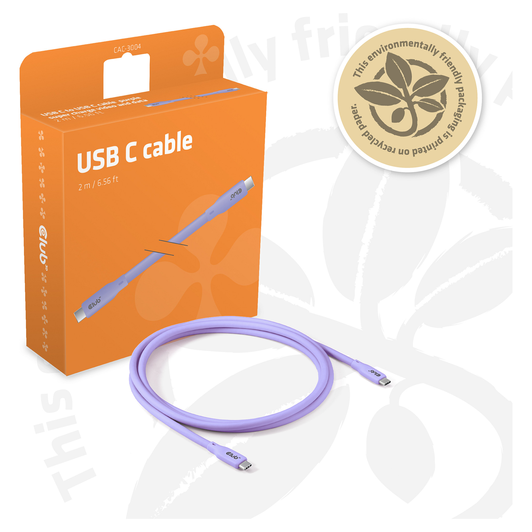 Club3D Lifestyle Kabllo USB‑C / PD 240W / 20 Gbps / 2.0m / St–St - Vjollcë - 7