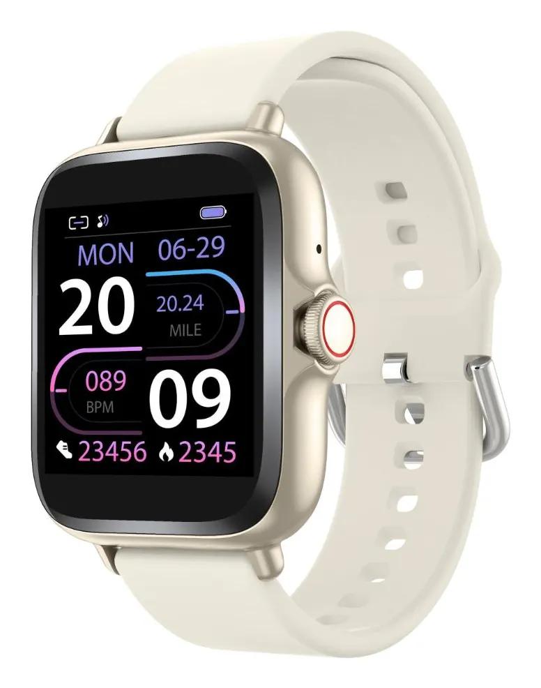 Orë e mençur Denver SWC-156BEMK2 / 1.44" TFT / 128 × 128 / Bluetooth 5.0 / Bluetooth Call / Monitorim i Rrahjeve të Zemrës - Krem