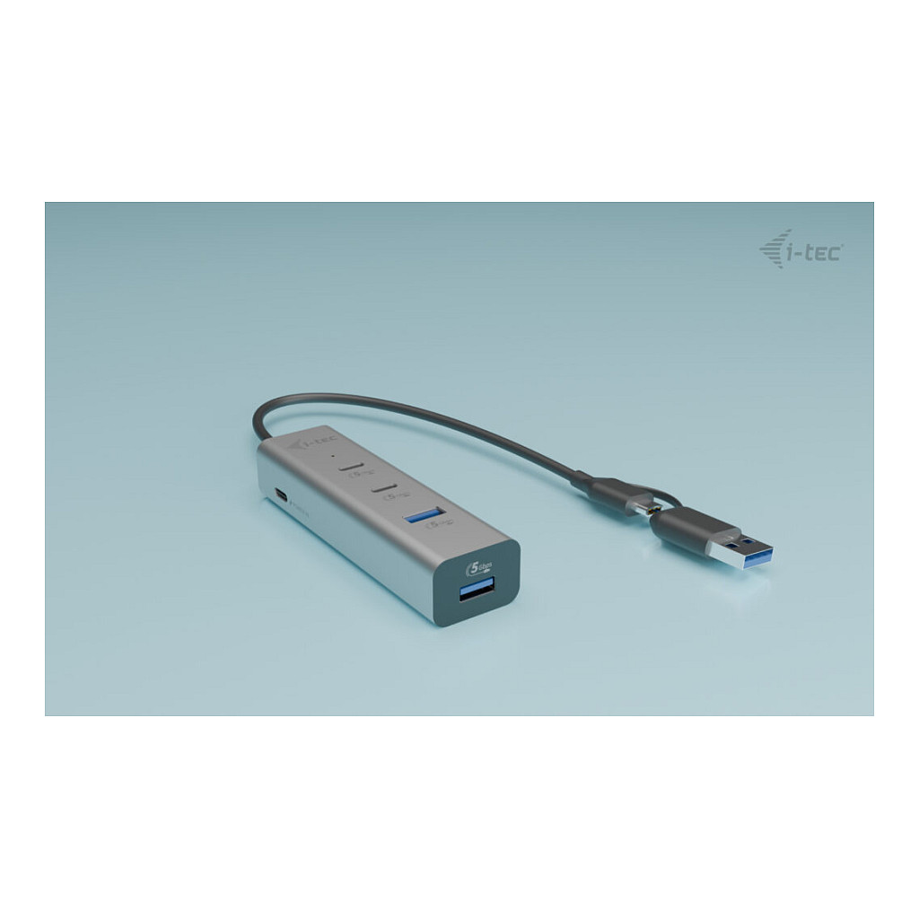 Hub i-tec CAHUBMETAL2A2CPD / 2x USB-C + 2x USB-A / 5Gbps / 85W PD – Argjend - 2