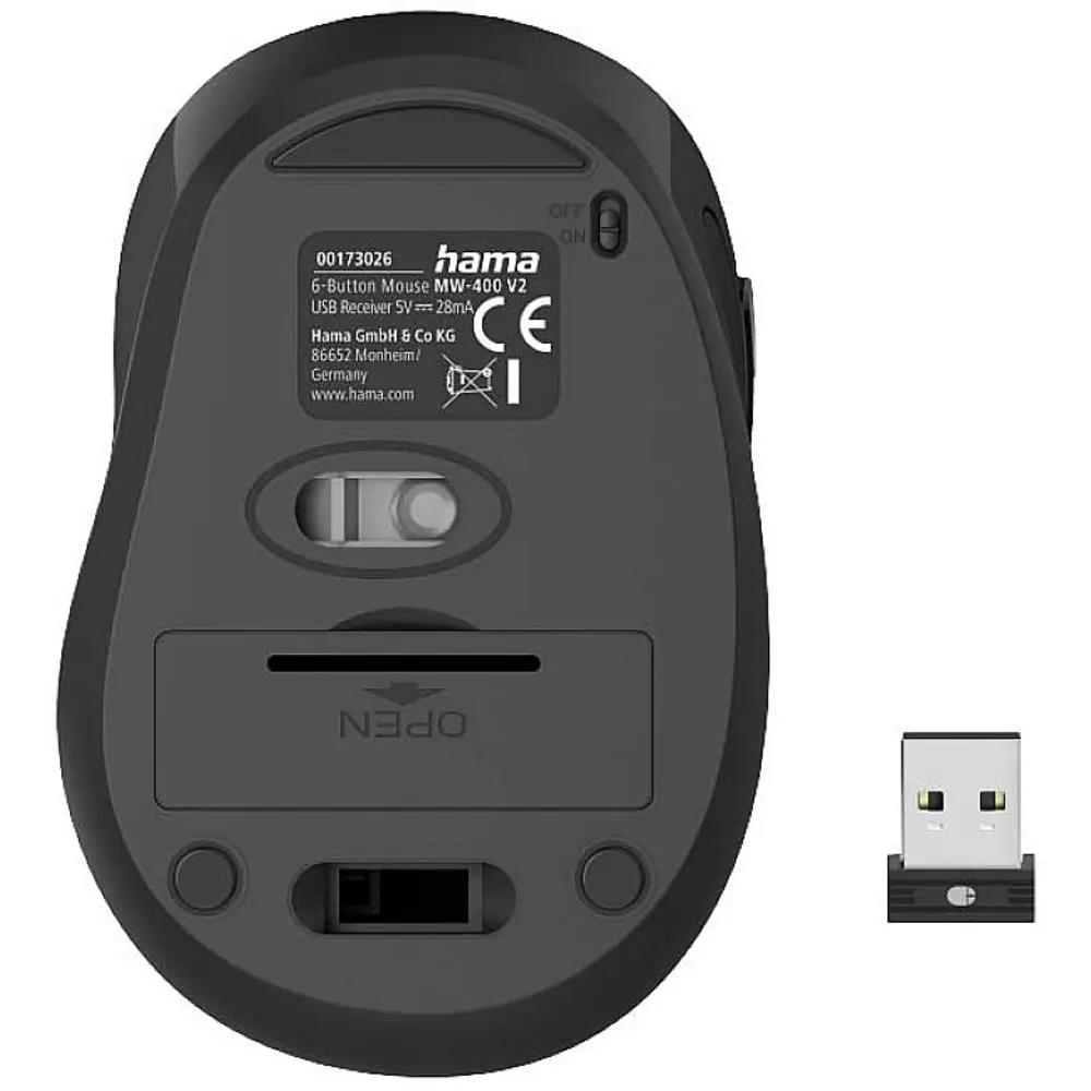 Maus pa Kabllo Hama MW-400 V2 / 1600 DPI / 6 Butona – Zezë - 3
