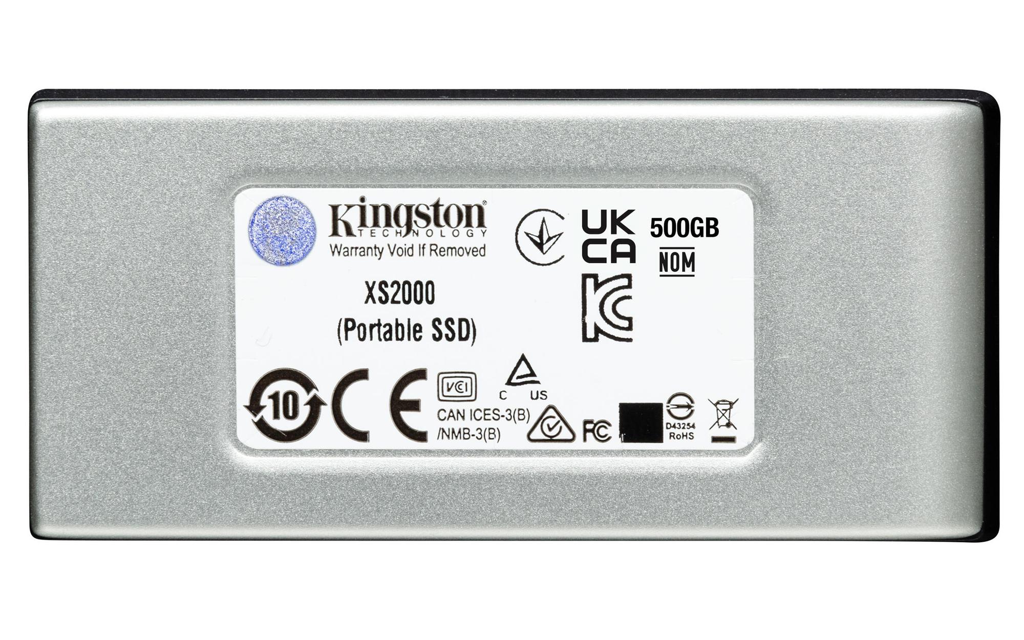 SSD e jashtme Kingston XS2000 / 2TB / USB 3.2 Gen 2x2 / USB-C – Argjend/Zezë - 2