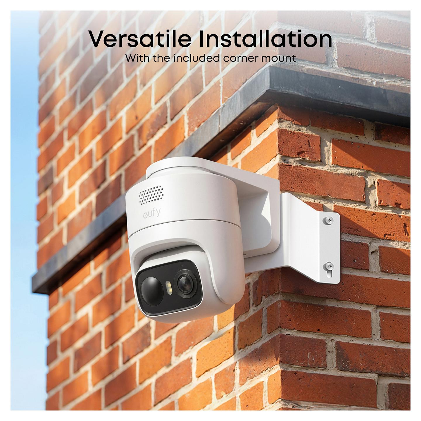 Kamerë Sigurie IP CCTV EufyCam C36, 2K, Pan/Tilt 360°, AI, Solar Panel 3W, Color Night Vision, IPX5 - Bardhë - 11