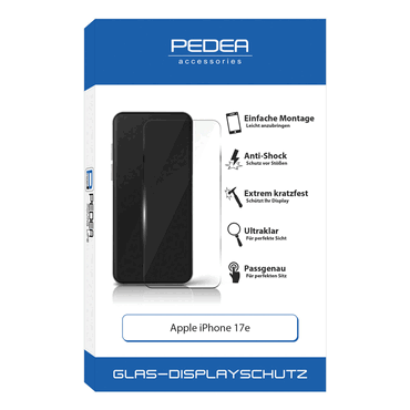 Xham Mbrojtës për Ekran PEDEA për iPhone 17e, 0.3mm, 8–9H, Transparent