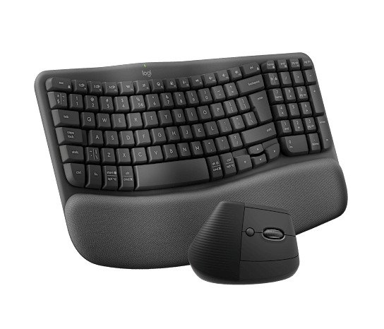 Combo (Tastierë&Maus) Logitech Wave Keys and Lift Combo / Wireless / Full-Size / Nordic QWERTY / Bluetooth + Logi Bolt 2.4 GHz - Hiri