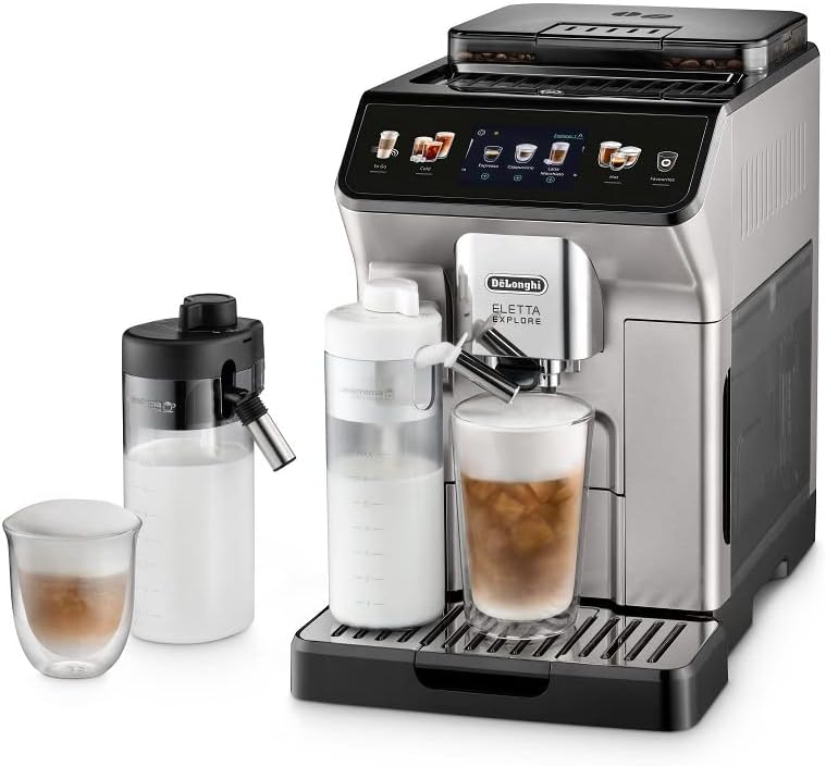 Aparat për kafe De’Longhi ECAM450.55.S / Fully Automatic / 19 Bar / 1.8L / 300g / 1450W / 3.5" TFT Touch – Zezë/Argjend