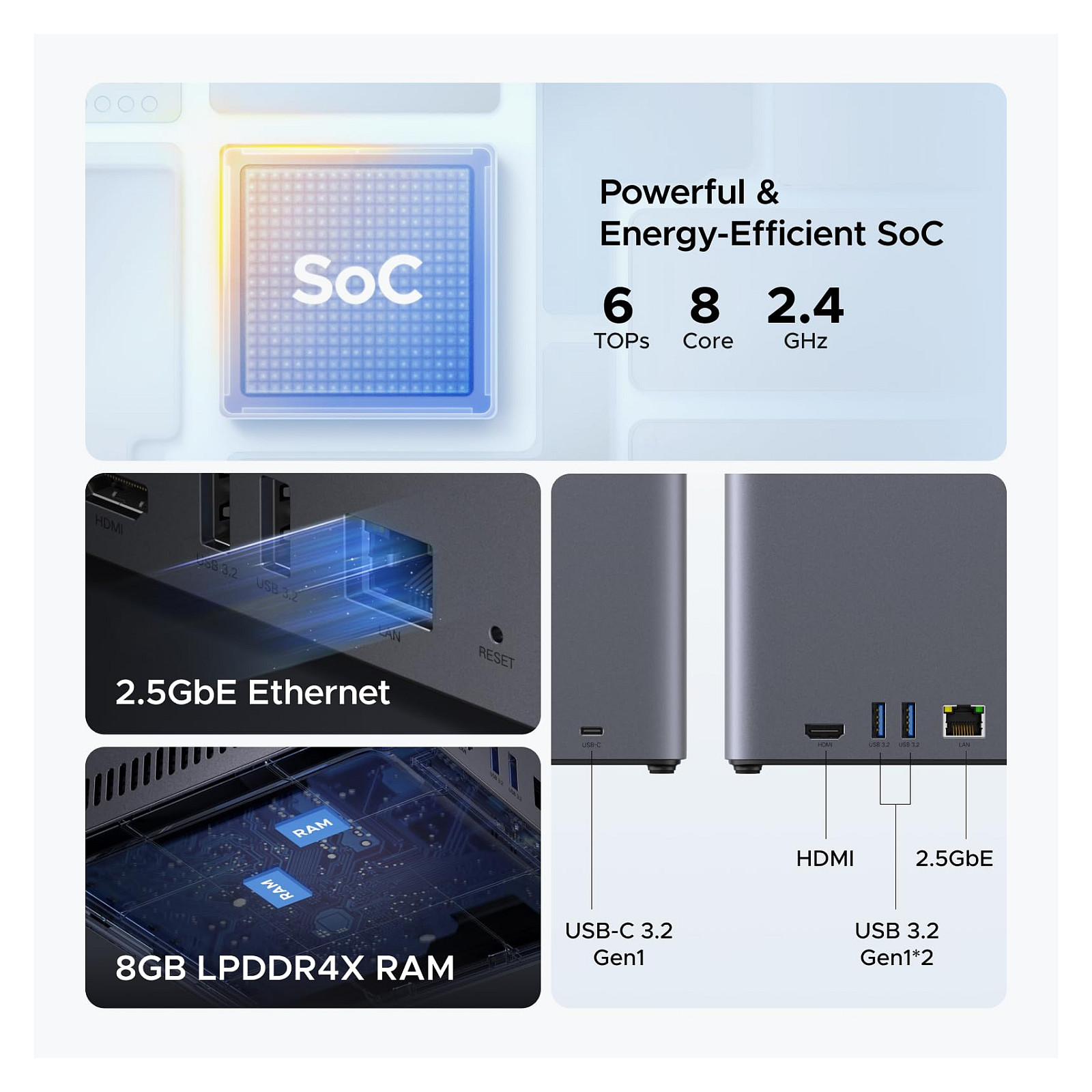 UGREEN NASync DH4300 Plus 4-Bay NAS me 8-Core CPU, 8GB RAM, 2.5GbE dhe RAID Storage - 9